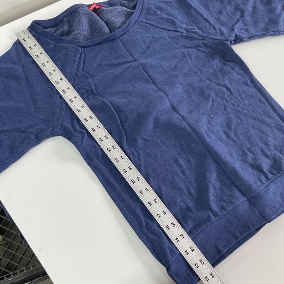Mitchell & Ness Sweatshirt Women X Small Blue Blank Soft Knit Fleece Pullover‎ - Picture 5 of 6